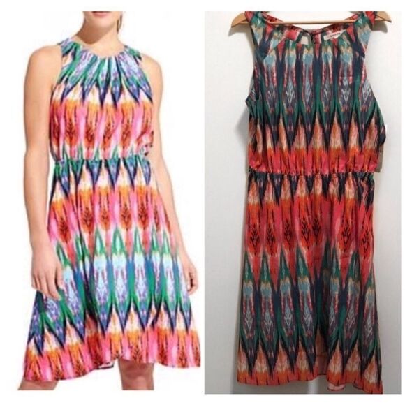 Athleta Ikat Martinique  multi color Dress sz XS - Picture 1 of 5